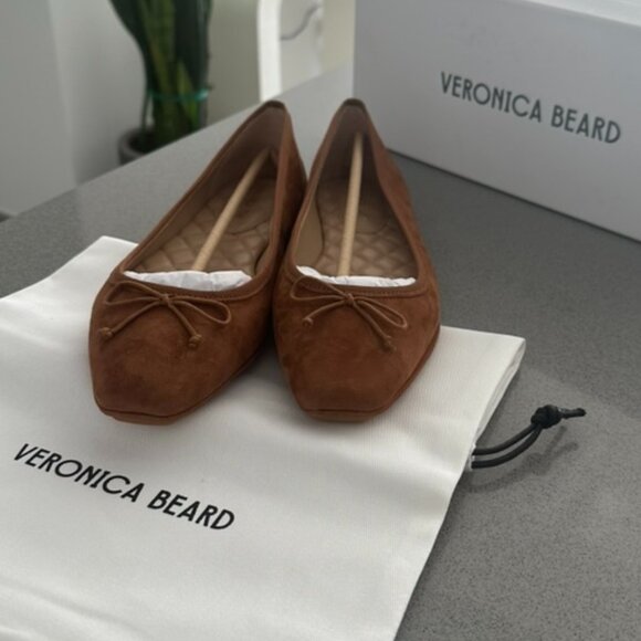 NIB Veronica Beard Beatrix Suede Ballet Flat - Picture 10 of 13
